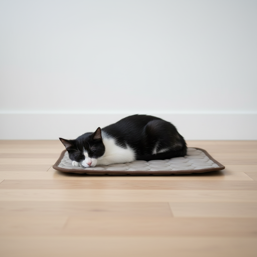 Cat on mat